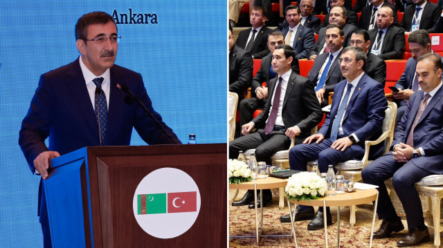 Cumhurbaşkanı Yardımcısı Yılmaz, Türkiye Odalar ve Borsalar Birliği'nde düzenlenen Türkiye- Türkmenistan İş Forumu'na katıldı.
