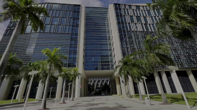 Images du tribunal fédéral à Miami. Crédit photo: GIANRIGO MARLETTA / AFPTV / AFP