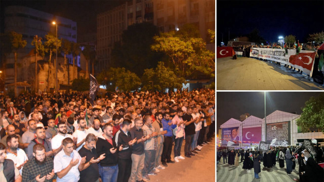 Vatandaşlar İsrail’in abluka altındaki Gazze’ye saldırılarını protesto etti.