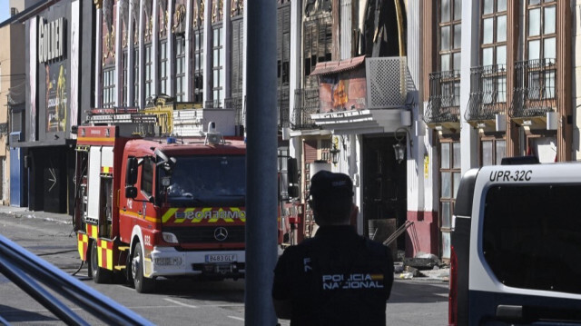 La discothèque, où s'est déclaré l'incendie qui a causé au moins 13 morts, à Murcie, en Espagne. Crédit photo: JOSE JORDAN / AFP