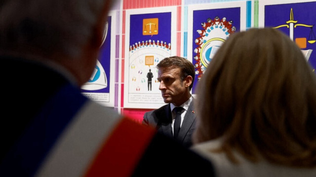 Le président français, Emmanuel Macron lors de l'inauguration de la Cité internationale de la langue française, à Villers-Cotterêts, le 30 octobre 2023. Crédit photo: CHRISTIAN HARTMANN / POOL / AFP
