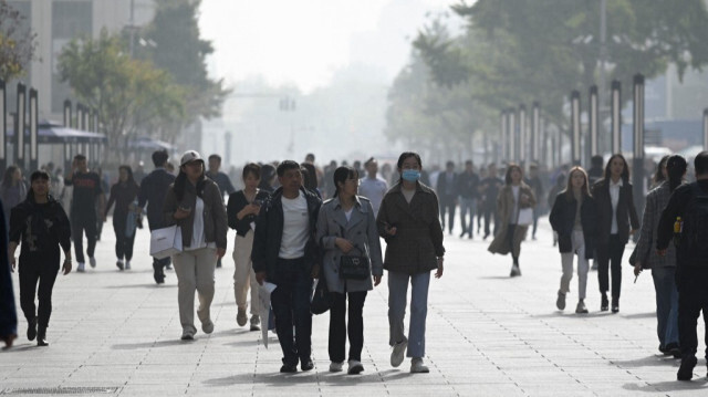 Des dizaines de millions de personnes dans le nord de la Chine ont reçu des avertissements de pollution sévère le 31 octobre 2023. Crédit photo: WANG ZHAO / AFP