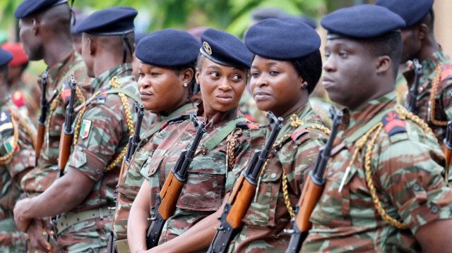 Les soldats de l'armée nationale du Bénin. Crédit photo: Ludovic MARIN / AFP