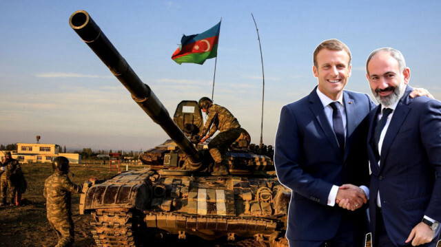 Fransa Cumhurbaşkanı Emmanuel Macron - Ermenistan Başbakanı Nikol Paşinyan