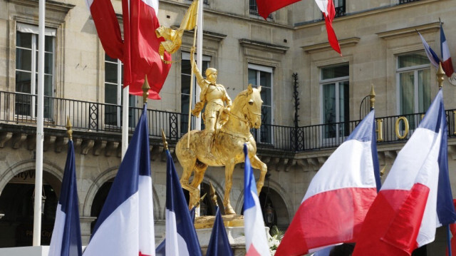 Manifestation à l'appel de l'organisation catholique intégriste Civitas, le 8 mai 2016, devant la statue de Jeanne d'Arc, à Paris. Crédit photo: FRANCOIS GUILLOT / AFP
