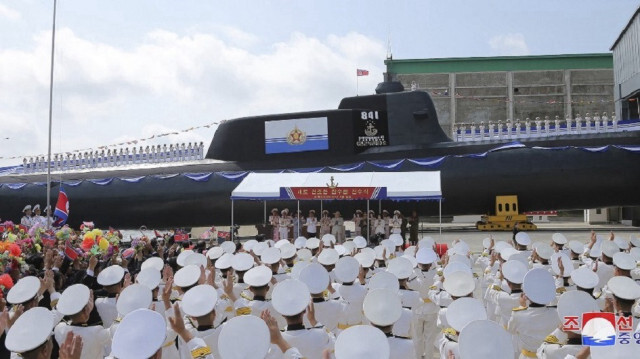 La Corée du Nord a annoncé la construction d'un "sous-marin nucléaire". Crédit photo: STR / KCNA VIA KNS / AFP