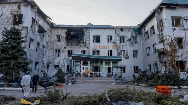 Ukrayna'da hedef alınan sağlık merkezlerinden biri.