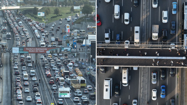 Otoyol ve köprü girişlerinde trafik yoğunluğu yaşandı.