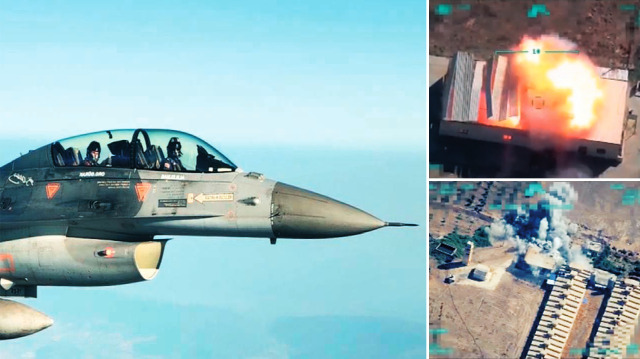 Irak ve Suriye’nin kuzeyindeki tüm PKK hedeflerinin vurulacağı açıklandıktan sonra silahlı insansız hava araçları görev başında