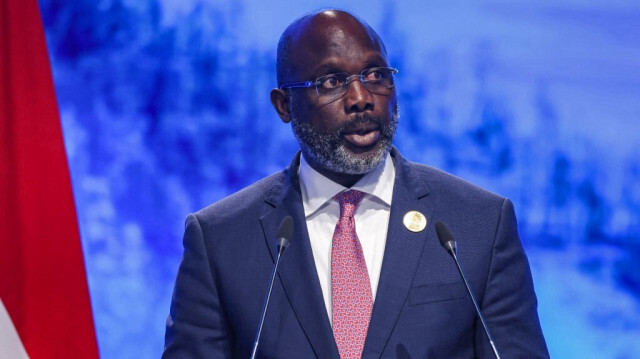 Le président libérien George Weah. Crédit photo: AHMAD GHARABLI / AFP