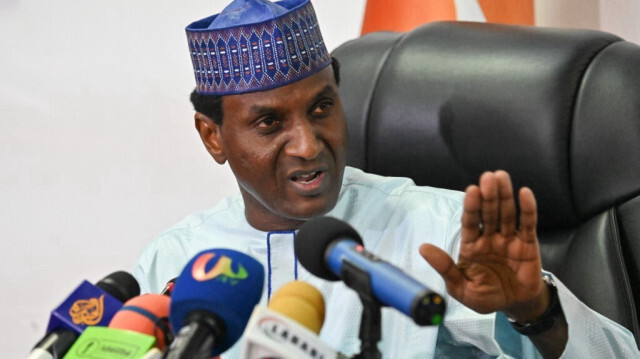 Le premier ministre du Niger, Ali Mahaman Lamine Zeine, s'exprime lors d'une conférence de presse à Niamey le 4 septembre 2023. Crédit photo: AFP