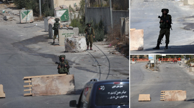 İşgalci İsrail ordusu Batı Şeria'daki kentlerin girişlerine toprak, beton, demir bariyerler kurarak, şehirler arasındaki bağlantıları kesti.