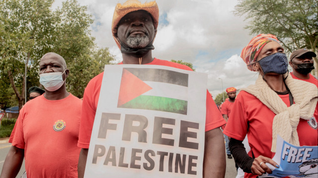 Manifestation pro-Palestine en Afrique du Sud, à Johannesburg le 27 janvier, 2022. Crédit Photo: LUCA SOLA / AFP / Archives