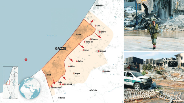 Hamas direniş grubu savaşçılarının, Aksa Tufanı Operasyonu’yla ele geçirdiği İsrail yerleşimlerindeki direnişi sürüyor. 