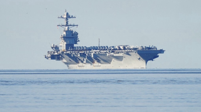 Le porte-avions de la marine américaine, l'USS Gerald R. Ford (CVN-78). Crédit photo: TERJE PEDERSEN / NTB / AFP
