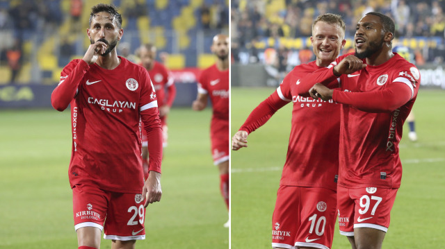 Antalyasporlu oyuncuların gol sevinçleri
