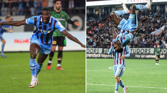 Onuachu, Konyaspor'a attığı golü takla atarak kutladı. 