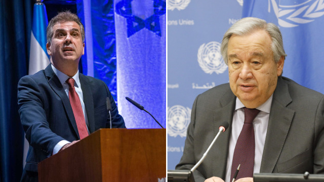 İsrail Dışişleri Bakanı Eli Cohen - BM Genel Sekreteri Antonio Guterres