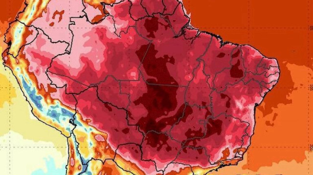Au Brésil, la température dépasse en moyenne les normales saisonnières de 5° sur l'ensemble du territoire. Crédit Photo : Inmet