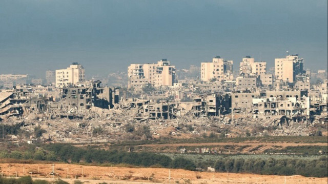 Des bâtiments lourdement détruits dans la bande de Gaza, le 16 novembre 2023. Crédit photo: JACK GUEZ / AFP