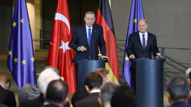 Cumhurbaşkanı Recep Tayyip Erdoğan, Almanya Başbakanı Olaf Scholz ile ortak basın toplantısı düzenledi.
