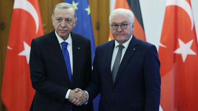 Le Président turc, Recep Tayyip Erdogan et son homologue allemand, Frank-Walter Steinmeier. Crédit photo: AA