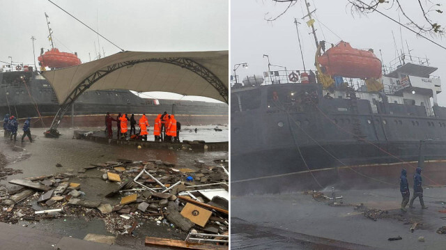 Zonguldak'ta etkisini sürdüren fırtına ve sağanak yaşamı olumsuz etkiliyor.
