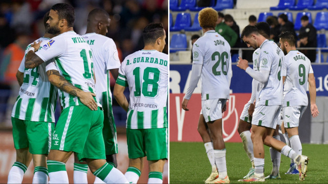 Real Betis ve Getafe takımlarının gol sevinçleri