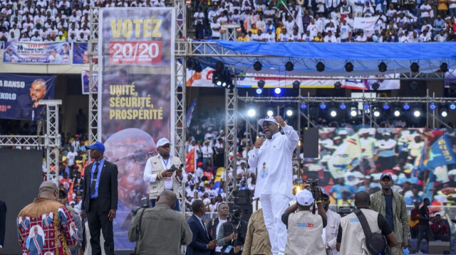 Le président sortant de la République démocratique du Congo et candidat à la présidence, Felix Tshisekedi, du parti politique de l'Union pour la démocratie et le progrès social. Crédit photo: Arsene Mpiana / AFP