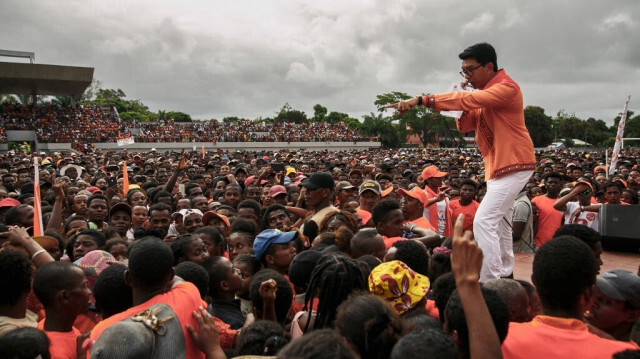 Le président de Madagascar, Andry Rajoelina, candidat à l'élection présidentielle de 2023. Crédit photo: RIJASOLO / AFP