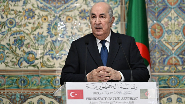 Lle président algérien, Abdelmadjid Tebboune, le 21 novembre 2023. Crédit photo: AA