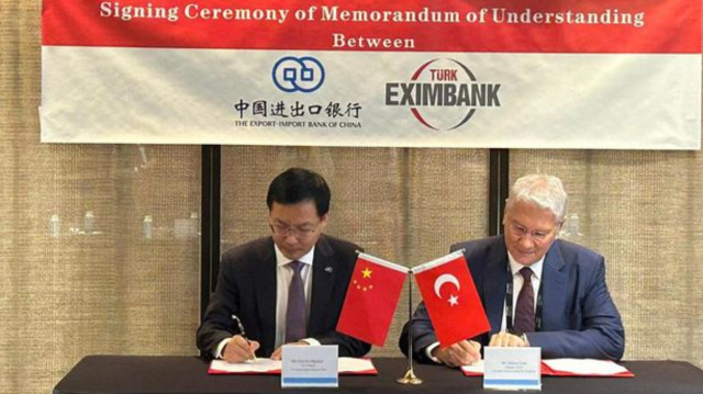 Türk Eximbank, Çin Eximbank ile genel iş birliğine yönelik bir mutabakat zaptı imzaladı.
