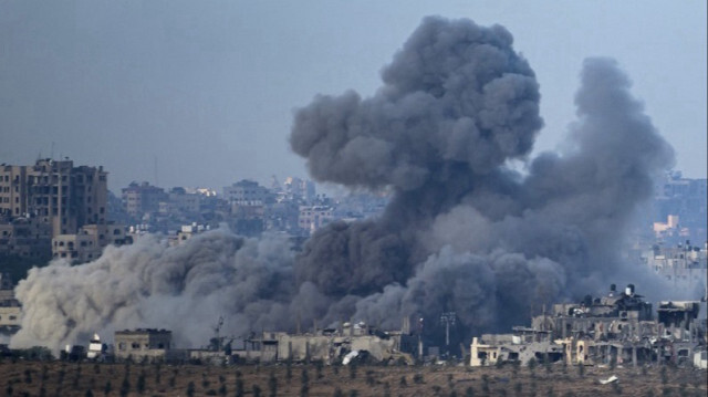 Une frappe israélienne dans la bande de Gaza, le 21 novembre 2023. Crédit photo: JOHN MACDOUGALL / AFP