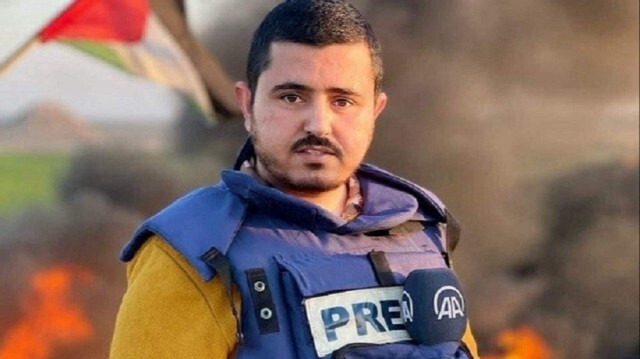 Muntaser al-Sawaf, caméraman indépendant palestinien de l'Agence Anadolu (AA), le 23 novembre 2023. Crédit photo: AA