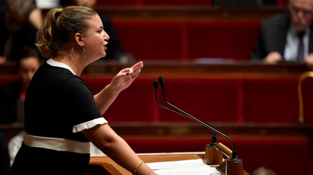 La présidente du Groupe La France Insoumise (LFI) à l'Assemblée nationale, Mathilde Panot. Crédit photo: JULIEN DE ROSA / AFP
