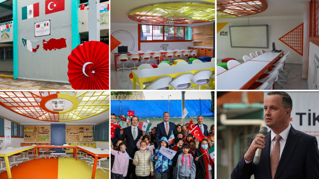 TİKA, Meksika'da Türkiye İlköğretim Okulunun çevresini yeniledi.