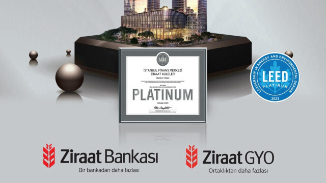 Ziraat Kuleleri İstanbul Finans Merkezi’nde LEED Platinum Sertifikasını alan ilk proje oldu.