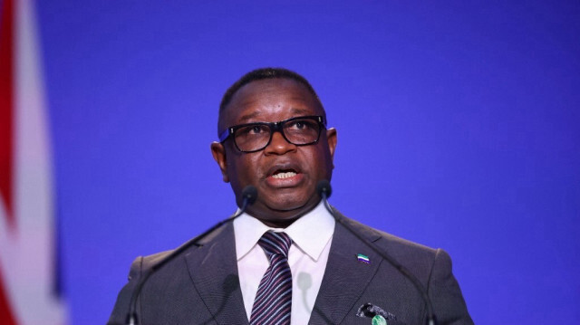 Le président de la Sierra Leone, Julius Maada Bio. Crédit photo: HANNAH MCKAY / PISCINE / AFP