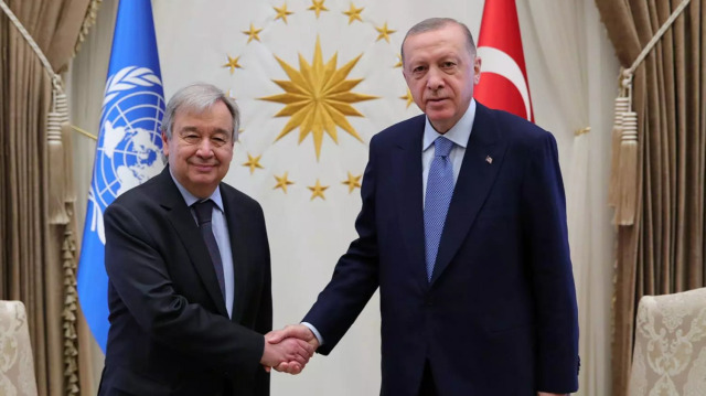 Cumhurbaşkanı Erdoğan BM Genel Sekreteri Guterres ie görüştü.