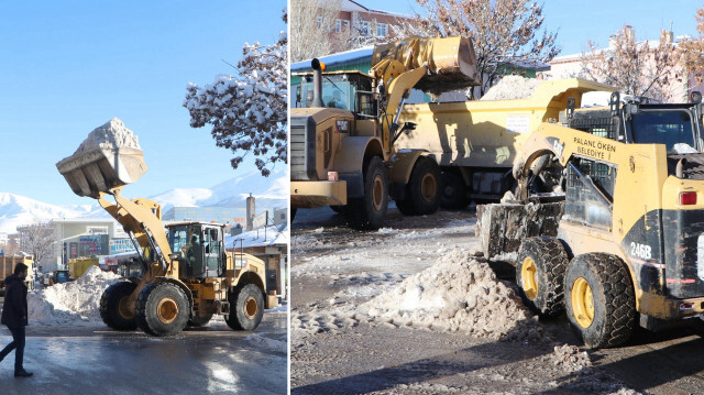 Erzurum Büyükşehir Belediyesi, 8 bin kilometre yol ağındaki bin 500 yerleşim yerinde karla mücadele ediyor. 