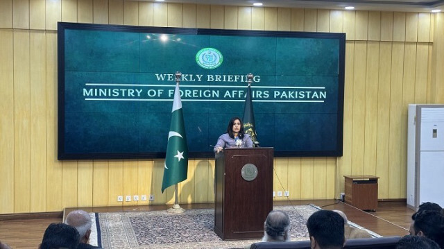 La porte-parole du ministère pakistanais des Affaires étrangères, Mumtaz Zahra Baloch, le 3 novembre 2023. Crédit photo: AA