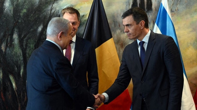 Le Premier ministre israélien Benjamin Netanyahu et le Premier ministre espagnol Pedro Sanchez, le 23 novembre 2023. Crédit photo: BORJA PUIG DE LA BELLACASA  / AFP / ARCHIVE