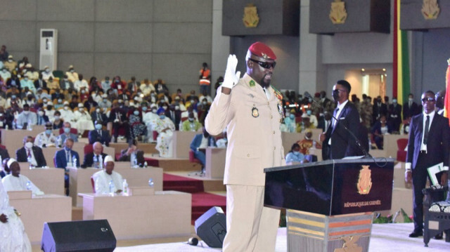 Le Président de la Transition en Guinée, le Colonel Mamadi Doumbouya. Crédit Photo: Cellou BINANI / AFP