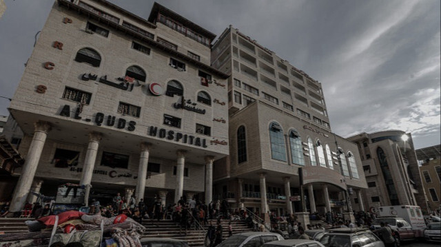 L'hôpital Al-Quds dans le quartier Tel al-Hawa de la ville de Gaza le 31 octobre 2023. Crédit photo: AA