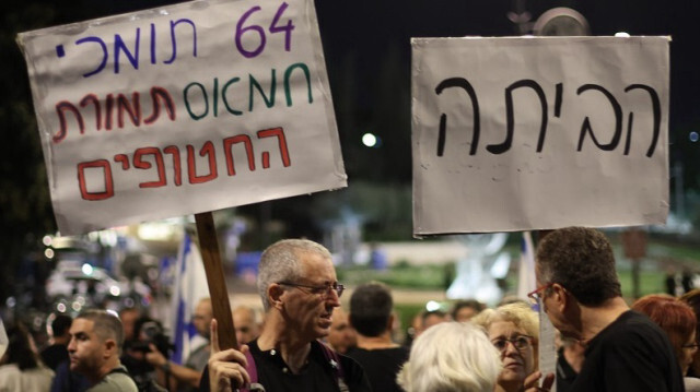 Rassemblement pour appeler le Premier ministre israélien Benjamin Netanyahu et son gouvernement à démissionner, à Jérusalem Ouest, le 7 novembre 2023. Crédit photo: AA