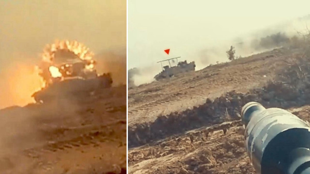 Beyt Lahya'nın kuzeyinde bir İsrail tankı vurularak kullanılmaz hale getirildi. 