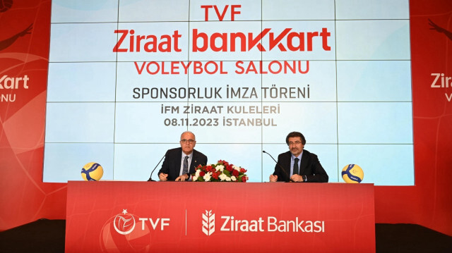  Ziraat Bankası Genel Müdürü Alpaslan Çakar, TVF Başkanı Mehmet Akif Üstündağ.