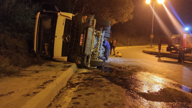 İstanbul'da beton mikseri kazası