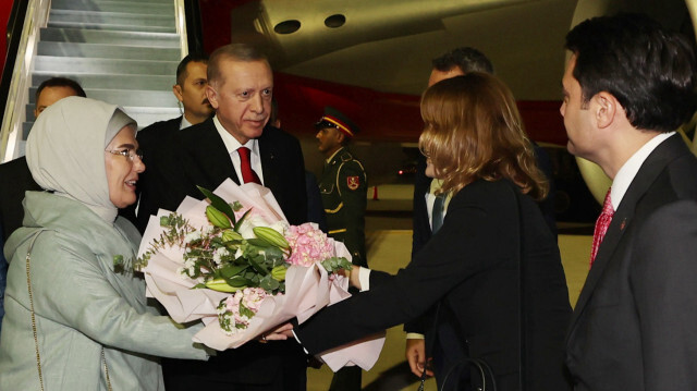 Le président de la République de Türkiye, Recep Tayyip Erdogan, est arrivé aux Emirats Arabes Unis le jeudi 30 novembre, afin d'assister à la COP28. Crédit photo: AA