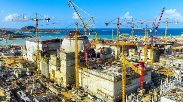 La construction de la centrale nucléaire d'Akkuyu à Mersin en Turkiye, le 12 décembre 2023.